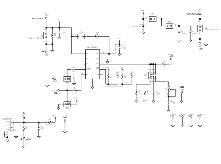 Schematic - Analog Devices / Maxim Integrated MAX17612CEVKIT Evaluation Kit